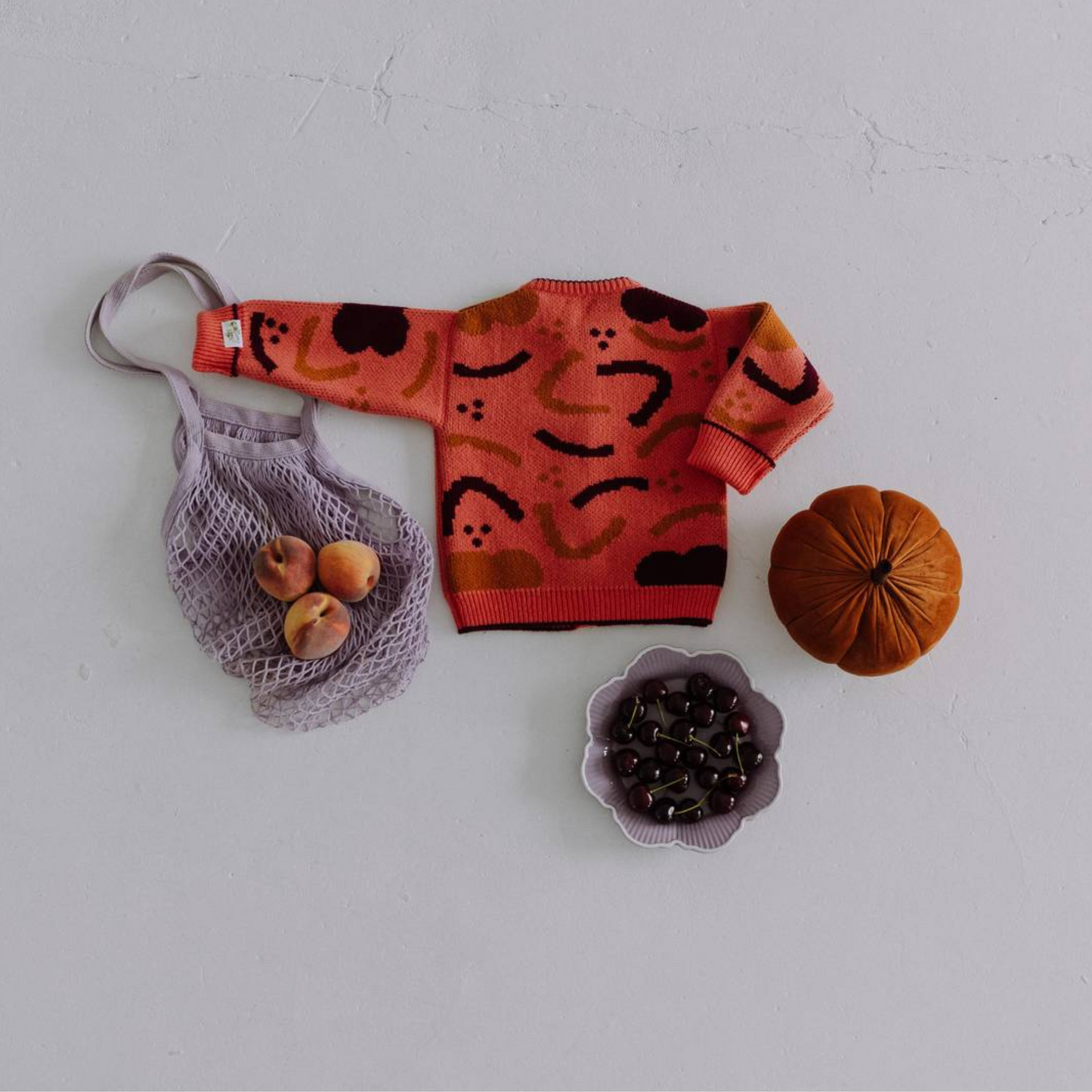 Peach Melba Patterned Cardigan