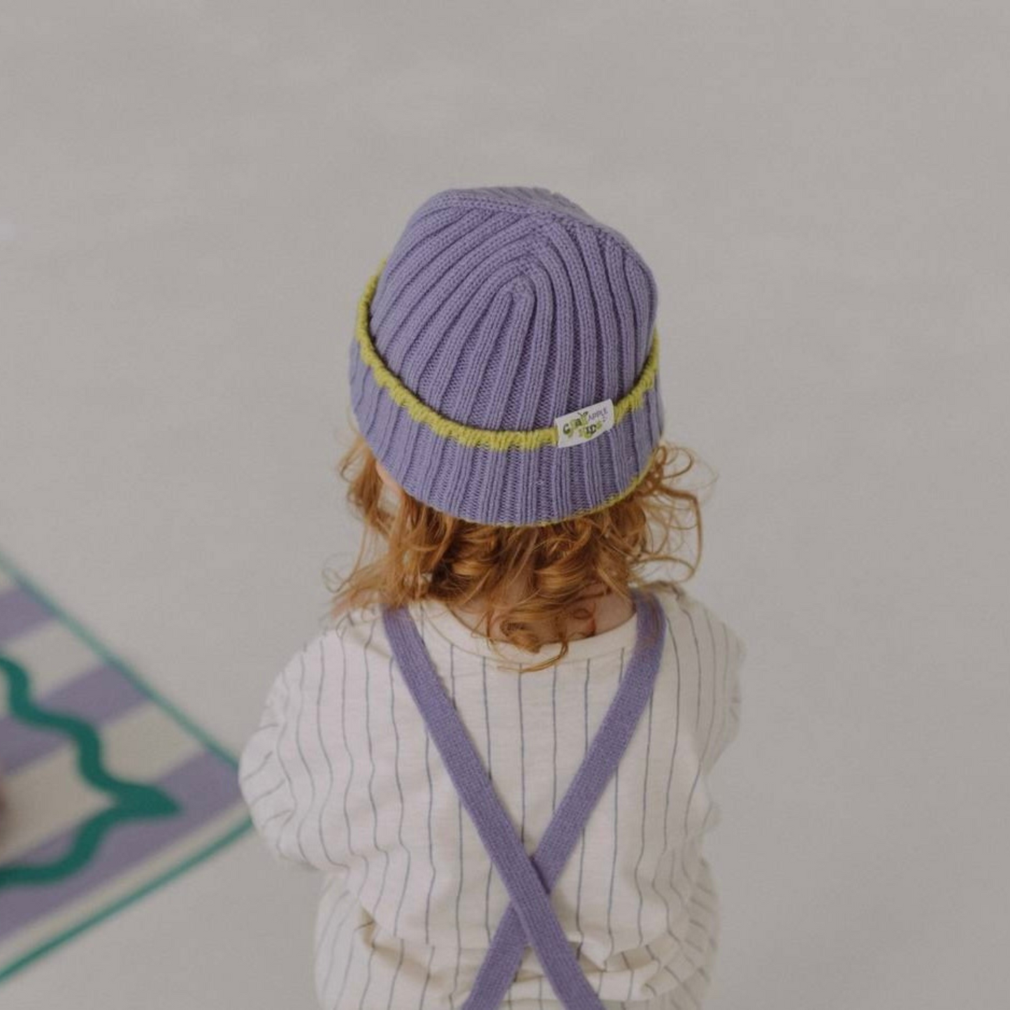 Lavender Mousse Ribbed Beanie Hat