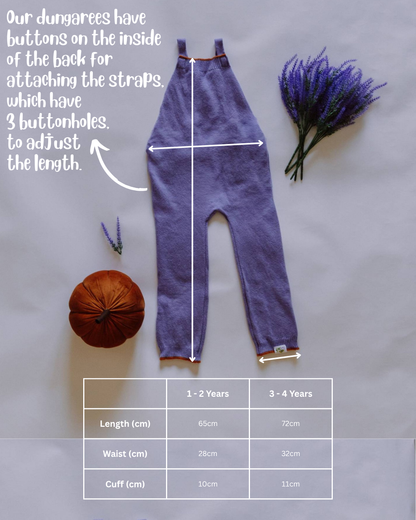 Lavender Mousse Knitted Dungarees