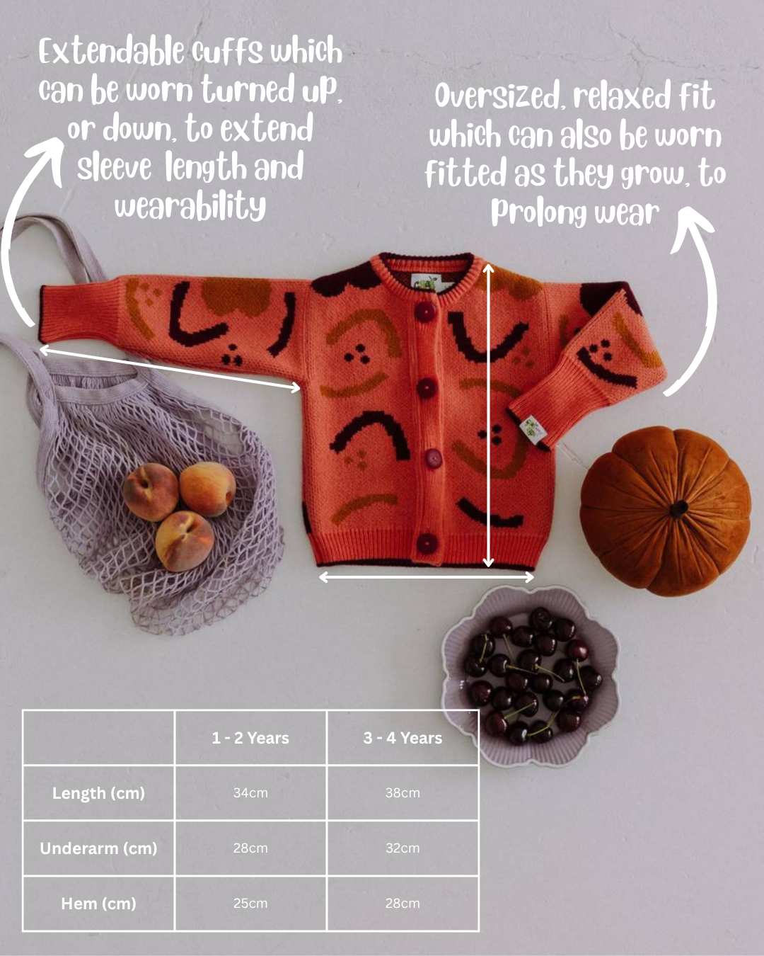 Peach Melba Patterned Cardigan