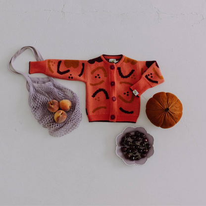 Peach Melba Patterned Cardigan