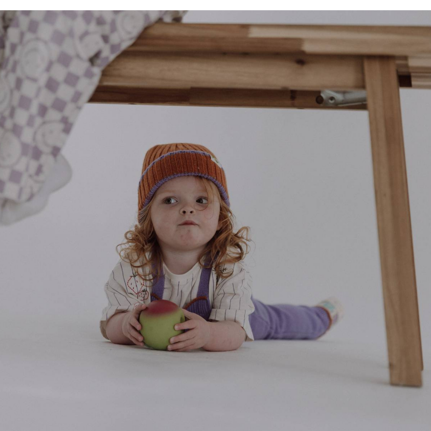 Pumpkin Spice Pie Ribbed Beanie Hat