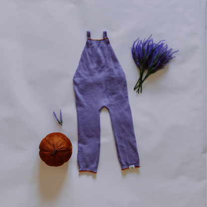 Lavender Mousse Knitted Dungarees