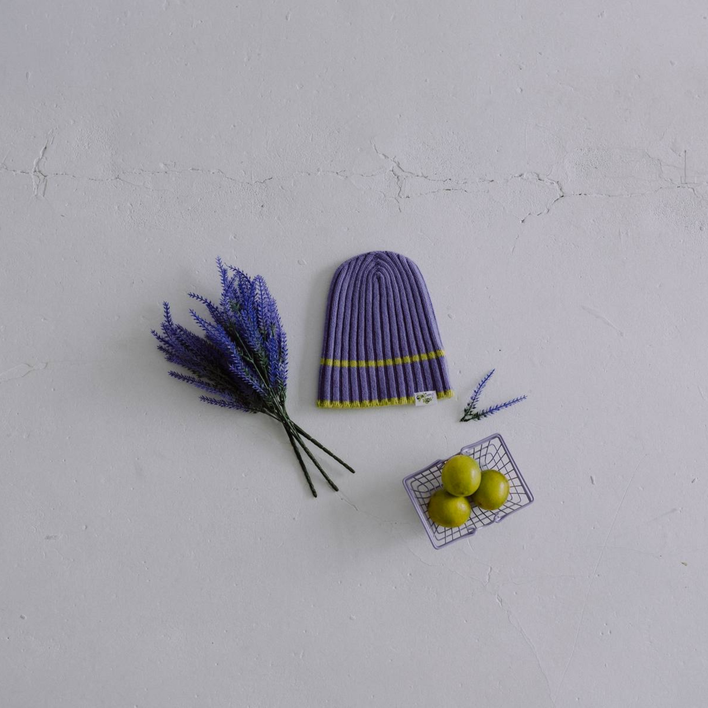 Lavender Mousse Ribbed Beanie Hat