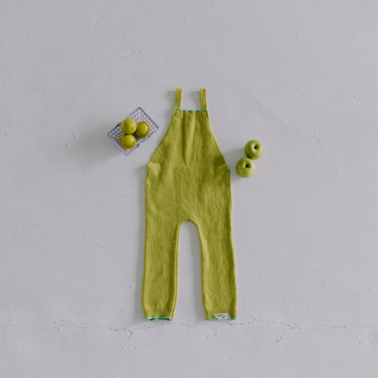 Key Lime Pie Knitted Dungarees