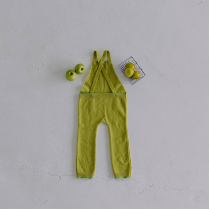 Key Lime Pie Knitted Dungarees