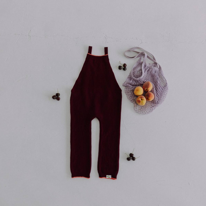 Cherry Cobbler Knitted Dungarees
