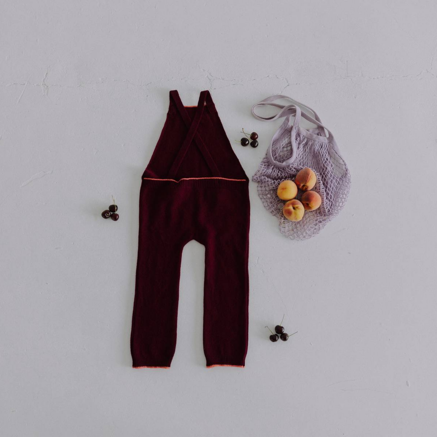 Cherry Cobbler Knitted Dungarees