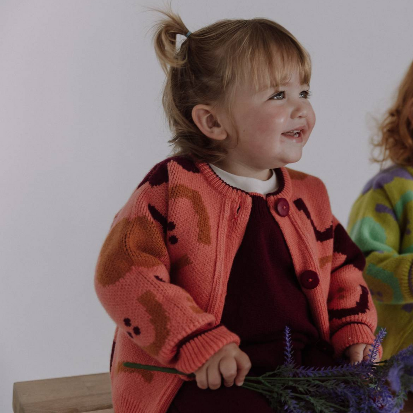 Peach Melba Patterned Cardigan