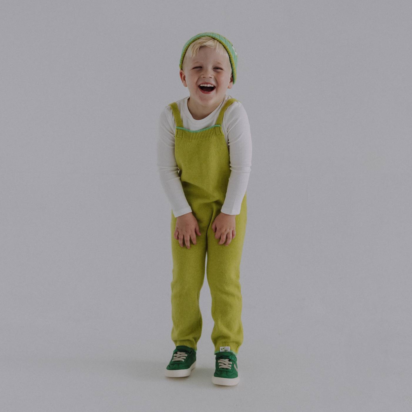 Key Lime Pie Knitted Dungarees