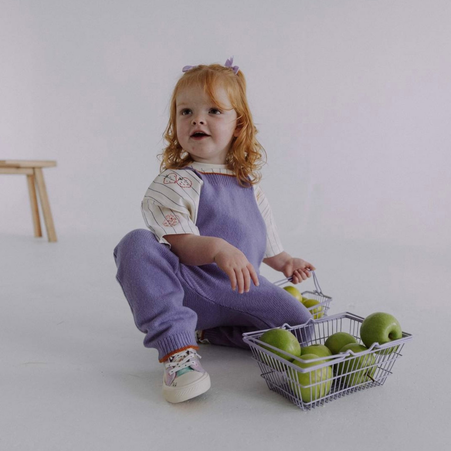 Lavender Mousse Knitted Dungarees