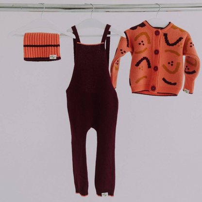 Cherry Cobbler Knitted Dungarees